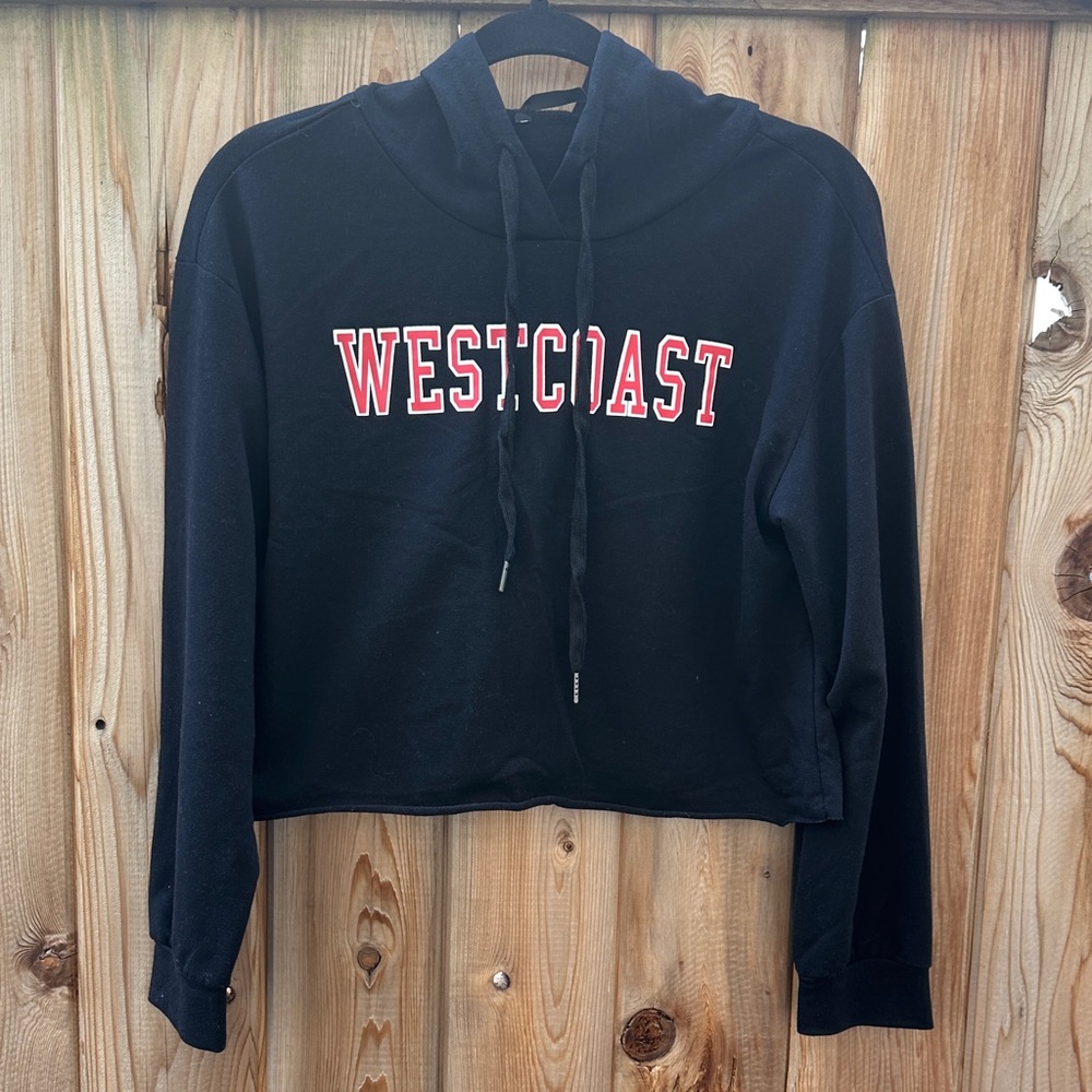 SHEIN Black West Coast Hoodie